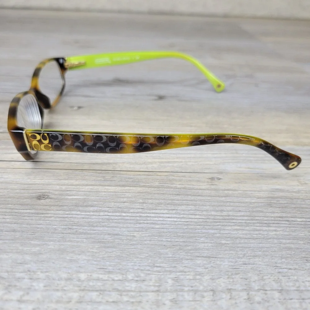 Coach Eyeglasses Frames HC 6001 Emily 5052 Tortoise Lime Green Women 50-15-135